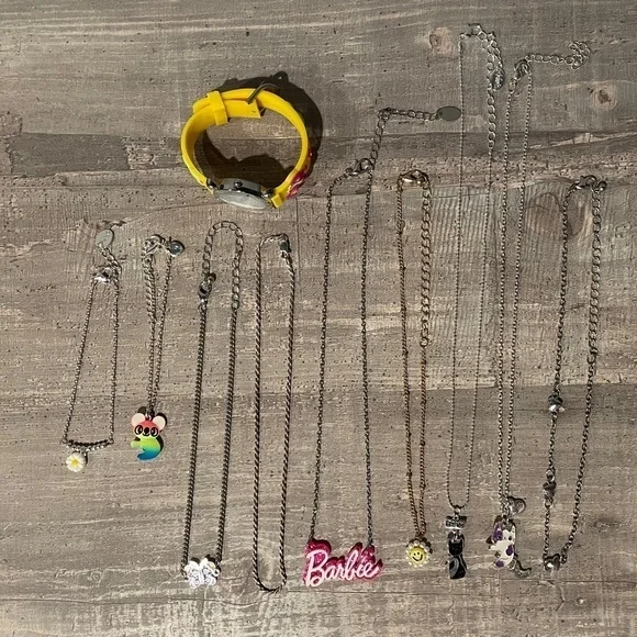 Little Girls Watch Bracelets Necklaces Bundle Fashion Jewelry Nickle Free