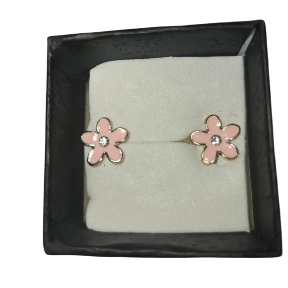 Pink Flower Earrings 🌸‎