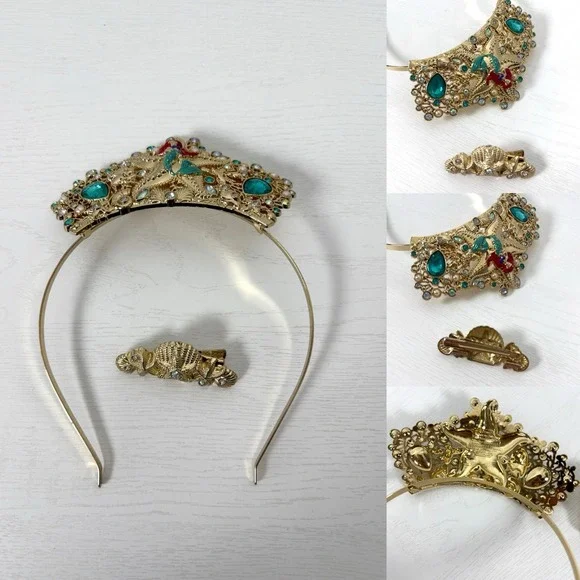 Disney Parks The Little Mermaid Tiara Deluxe Accessory-Metal‎ Costume Head Piece