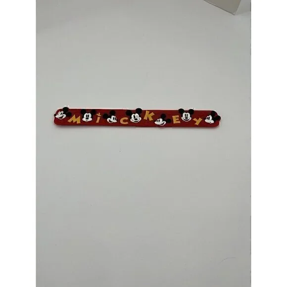 Disney Mickey Mouse Slap Snap Bracelet Oh Boy! WDW Disney Theme Park OSFM Red