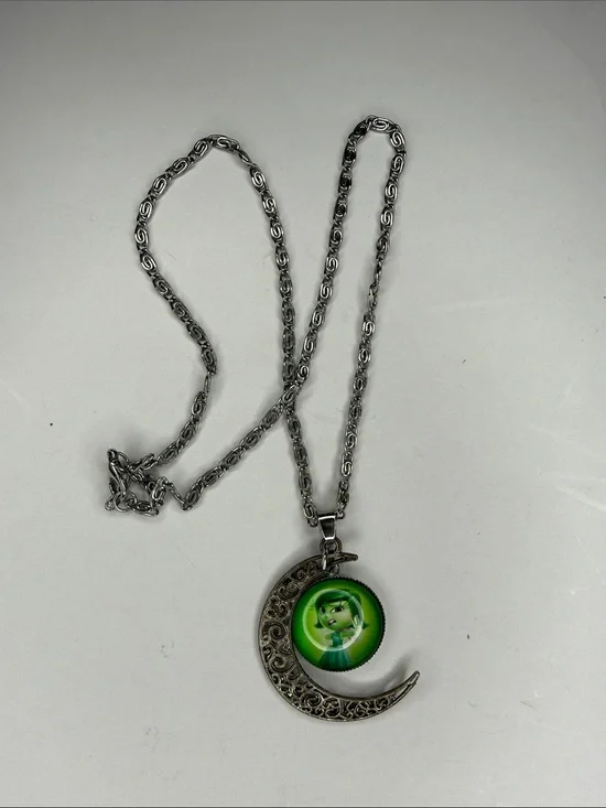 Pixar Inside Out Disgust Character Pendant Necklace.  Never worn