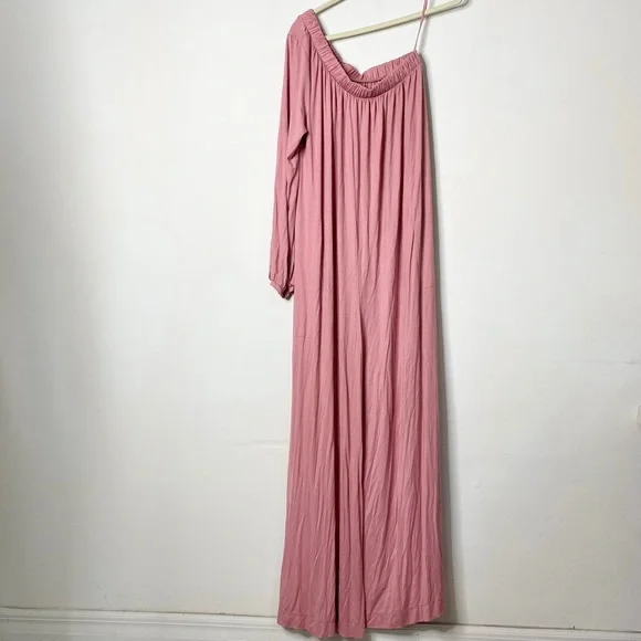 Free People Dusty Rose One-Shoulder Jumpsuit
