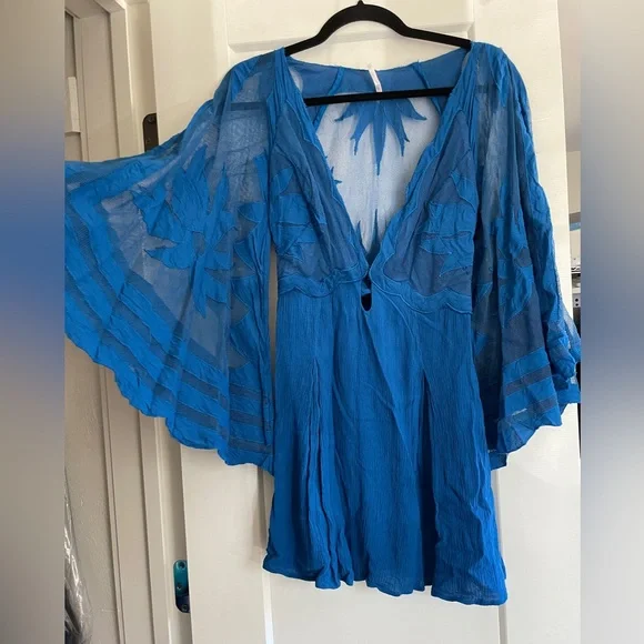 Free People Blue Mahoe Dress Sz 0