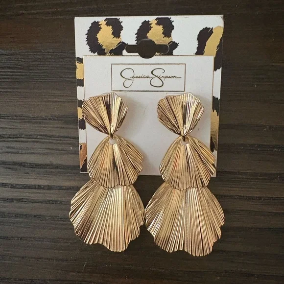NEW Jessica Simpson Gold Earrings