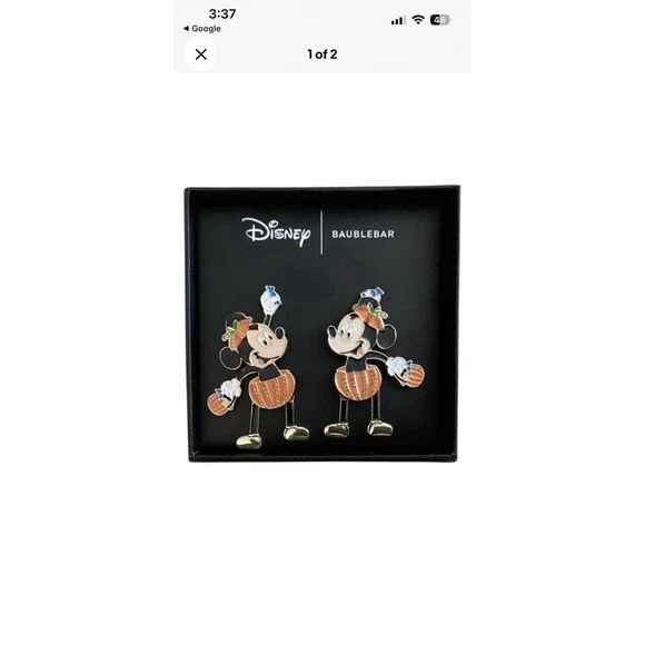 BAUBLEBAR Disney Mickey Mouse Halloween Pumpkin Costume Earrings