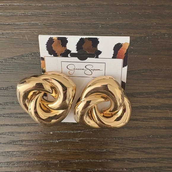 NEW Jessica Simpson Gold Earrings