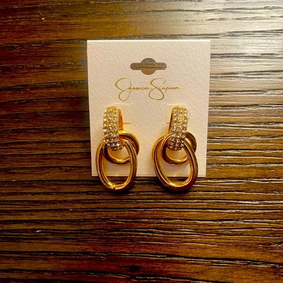 NEW Jessica Simpson gold earrings