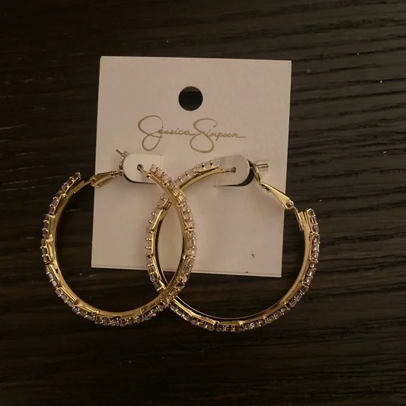 NEW Jessica Simpson hoop earrings