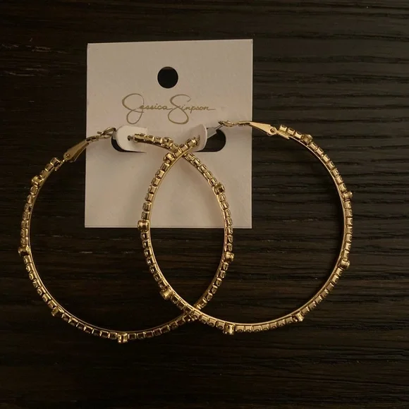NEW Jessica Simpson hoop earrings