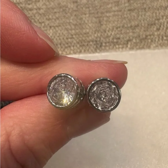 Elegant Silver Stud Earrings Chunky and Fun