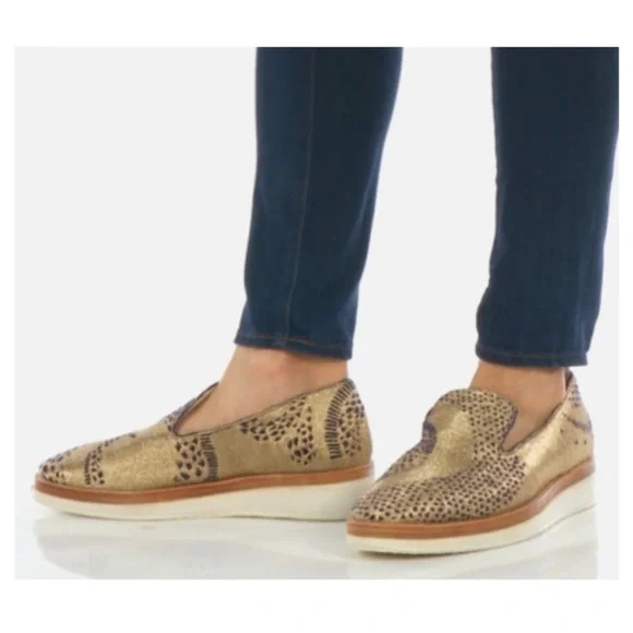Free People Snake Eyes Metallic Loafers