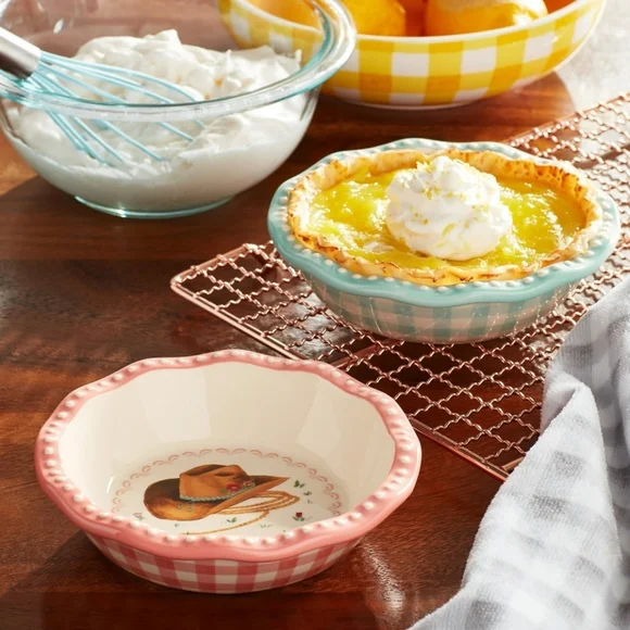 The Pioneer Woman‎ Floral Medley 4.75-Inch Stoneware Mini Pie Pans, Set of 2
