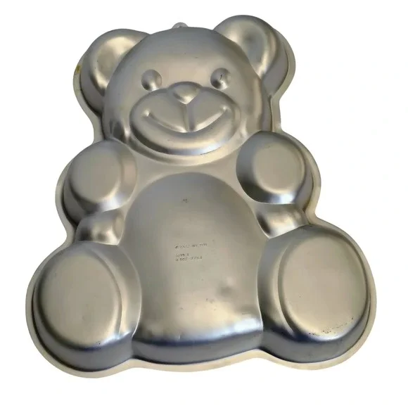 Vintage 1982 Wilton #502-3754 Huggable Teddy Bear Aluminum Cake‎ Pan Retired