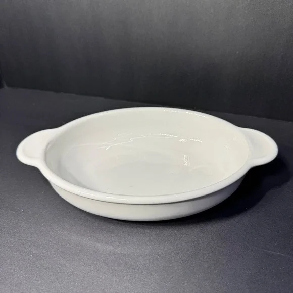 Corning Ware VTG P-14-B‎ White Oval Baking Gratin Dish 14oz. Oven Microwave Safe