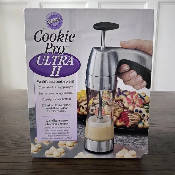 Wilton Cookie Pro Ultra II Cookie Press w/ 16 Shaping Disks Vintage NEW‎