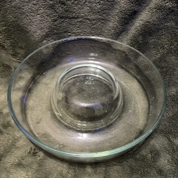 Vintage PYREX 22cm Clear Glass Ring Mold Flan Dish Bundt Cake Pan Made USA