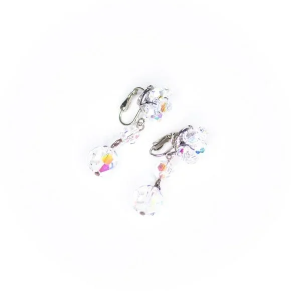 Aurora Borealis Crystal Bead‎ Dangling Earrings