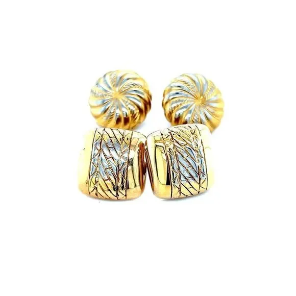 Swirl‎ & Square Earrings
