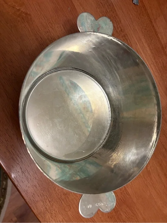 Vintage French MCM Charlotte Pot, Tinned Steel