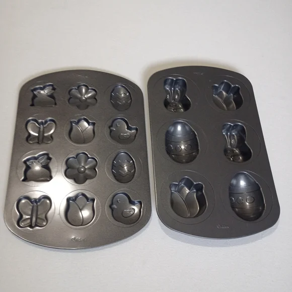 Wilton Easter and Spring Baking Molds Flower Duck Butterfly Egg Bunny