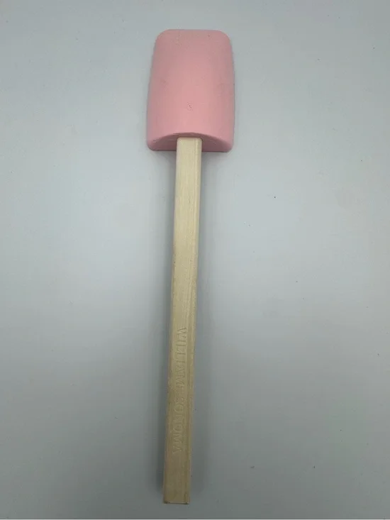 Vintage Williams‎ Sonoma Pink Silicone Spatula Wooden Handle Baking Tool