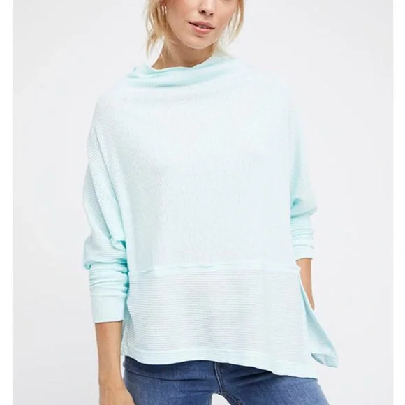 NWT FREE PEOPLE LONDONTOWN LONG SLEEVE TUNIC TOP Boho Coastal Grandma‎ Soft Girl