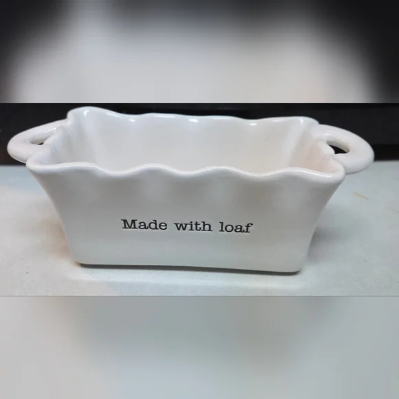 Mud Pie Made With Loaf Mini Ceramic Baking Pan 3x2x2.5