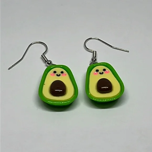 Earrings Avocado Cute Kawaii‎