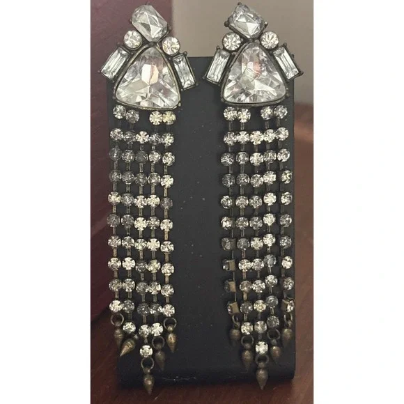 Glamorous Crystal‎ Dangle Drop Earrings Statement Rhinestone Geometric
