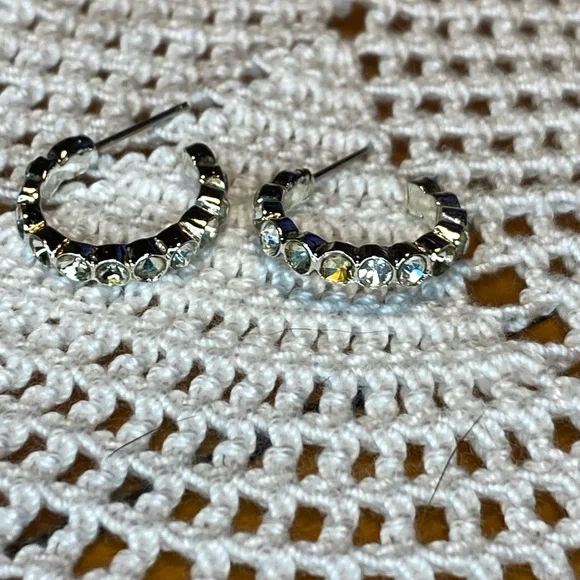 Silver Twisted Hoop Earrings with Artisanal Design