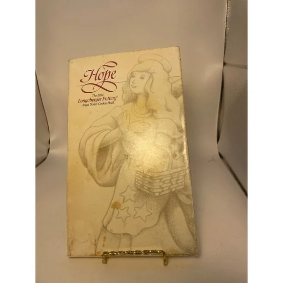 Longaberger 1994 HOPE Pottery Angel Series Cookie Mold  with Box