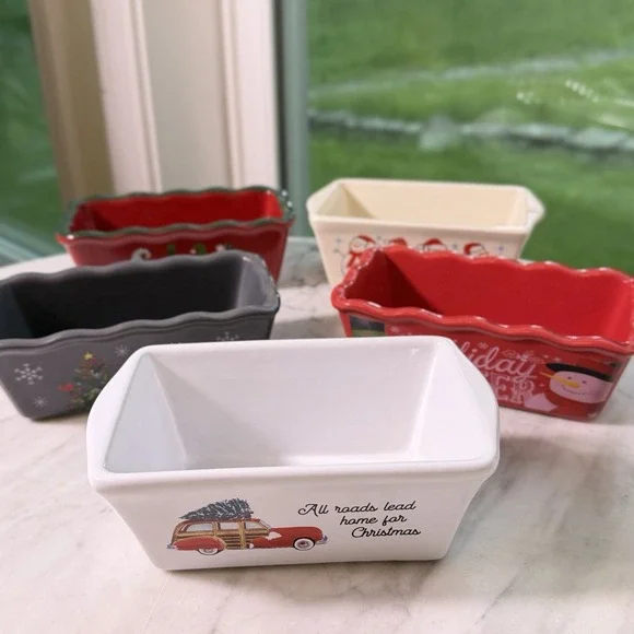 ROYAL NORFOLK Lot Of 5 Mini Ceramic Baking Loaf Dish 5