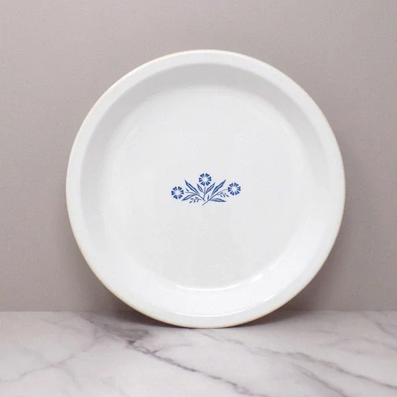 Vintage Corningware 9 Inch Pie Plate (P-309), Blue Cornflower (1966-69)