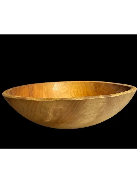 CG Granville Vermont Turned Wood Out of Round Dough Bowl 14