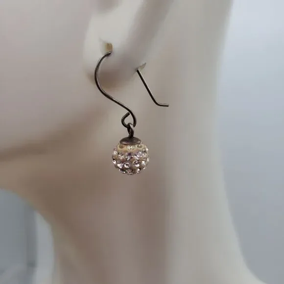 ‎Crystal moon drop earrings