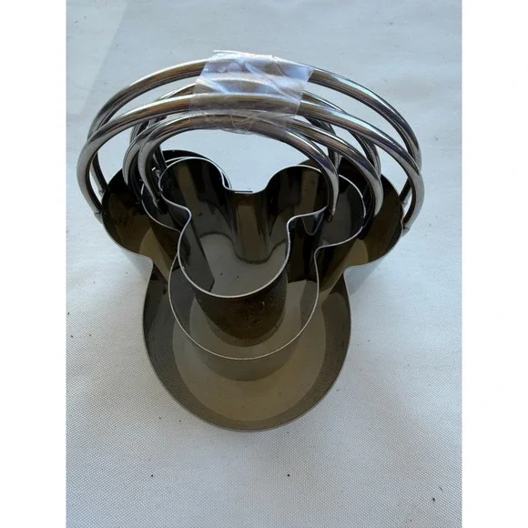 Disney Mickey Mouse Stainless Steel Nesting Cookie Cutter‎ Set 3 Piece Silver