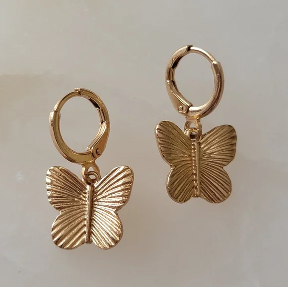 Butterfly Charm Earrings