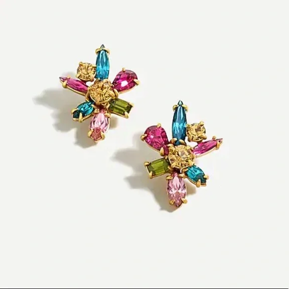NWT J. Crew‎ Gem Burst Stud Earrings