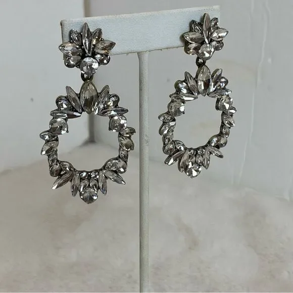 Baublebar Large Oval Post Clear Sone Earrings
