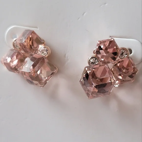 Crystal Cube Cluster Earrings