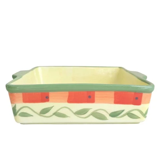 Pfaltzgraff Napoli Hand Painted Square Stoneware Baker Casserole Dish 8