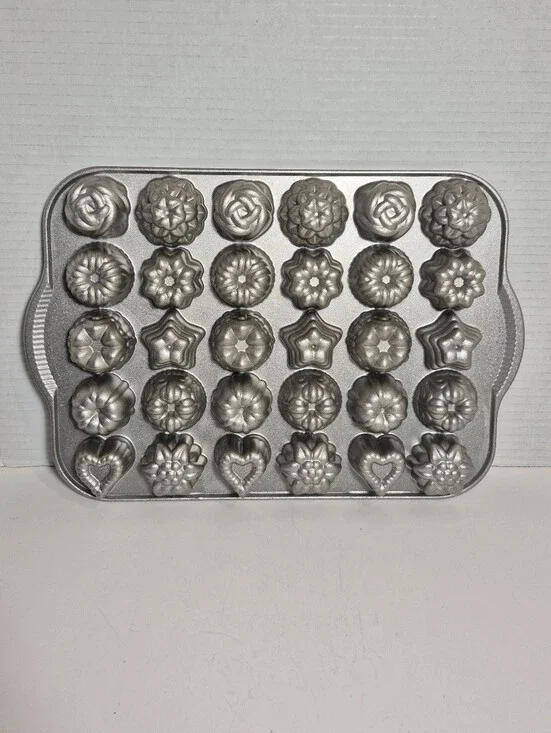 Nordic Ware Silver Mini Bundt Teacakes and Candies Specialty Mold Pan NWOT