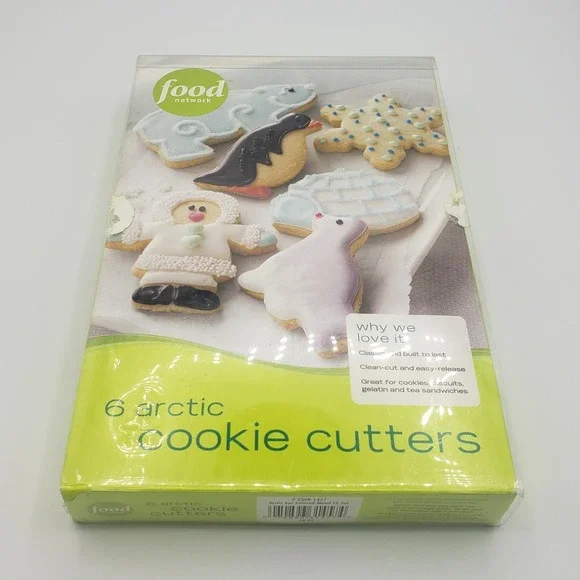 Food Network 7 Arctic cookie cutters-polar bear, snowflake,seal,igloo,etc.‎