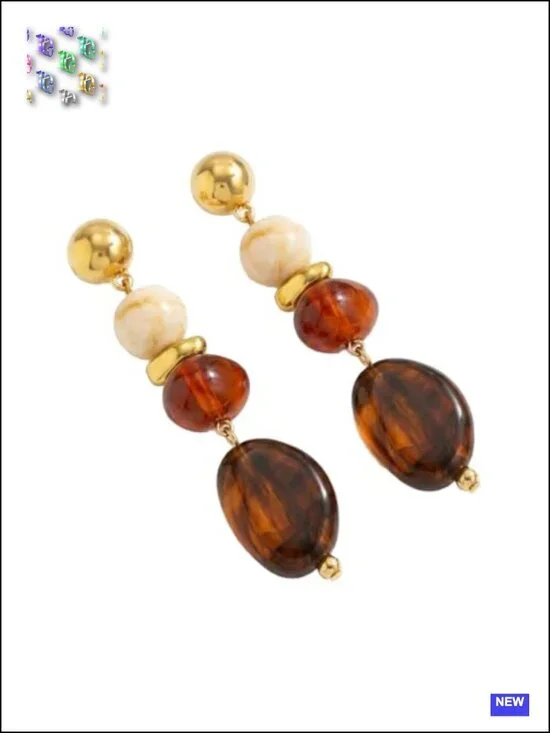 Irregular Resin Chunky Dangle Earrings Vintage Geometric Statement Jewelry