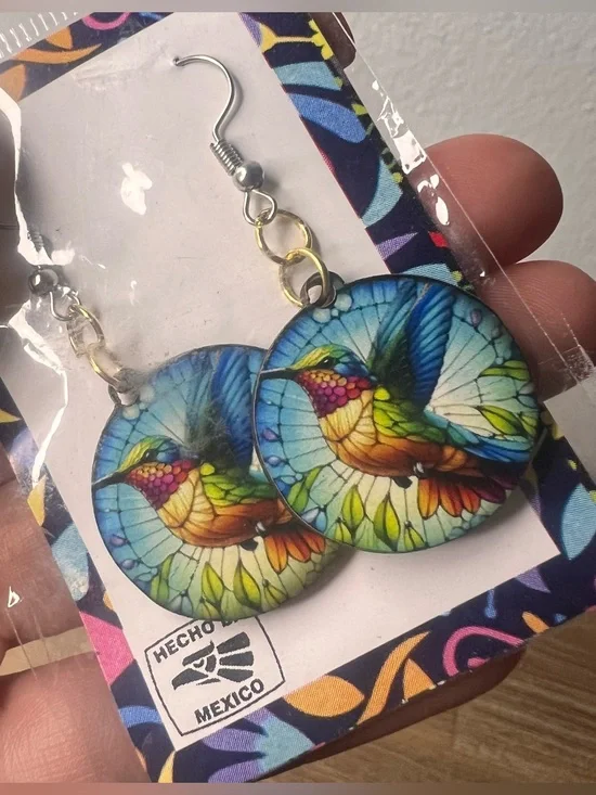 Handmade Colorful Hummingbird Drop NEW‎
