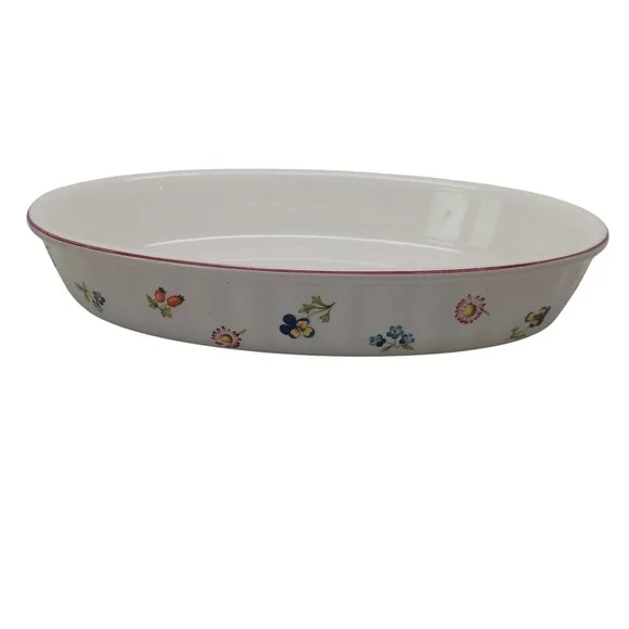 Villeroy & Boch Petite Fleur Vilbofour Oval Baker Porcelain Floral Casserole 10