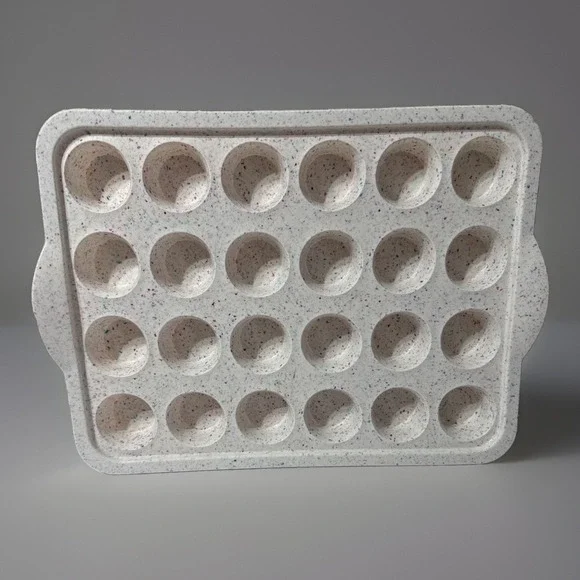 Trudeau Structured Silicone 24 Count Mini Muffin Cupcake Pan BPA Free Confetti