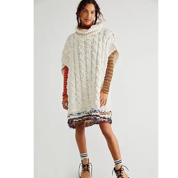 WE THE FREE Care Fp Sari Not Sari Sweater In Ivory Combo