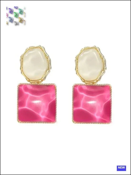 Geometric Acrylic Drop Earrings Dangle Statement Jewelry