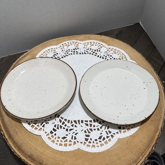J&G Meakin Lifestyle Bread Butter Plates Set Of 2 England Speckled 6.5